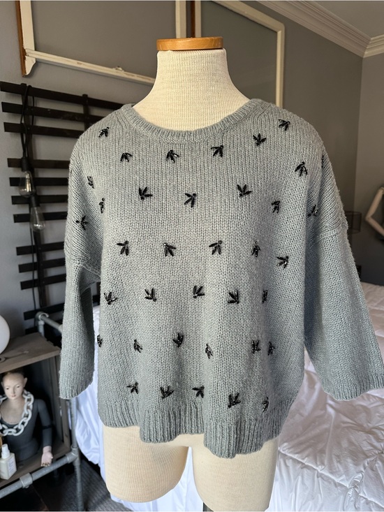 Ann Taylor Sweaters - Ann Taylor Embellished Crewneck Sweater size large